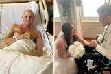 Zach e Madison Stroup se casaram no hospital. (Foto: Madison Stroup)