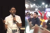 Uma petista perturbou o culto da Igreja Verbo da Vida, no domingo (2), em Petrolina (PE). (Foto: Reprodução/Instagram/Edilson de Lira).