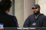 Kanye West em entrevista ao "Tucker Carlson Tonight". (Captura de tela/FoxNews)