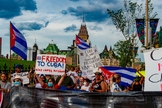 Protestos em Cuba. (Foto: Flickr/Lezumbalaberenjena)