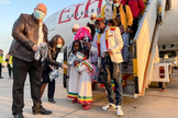 Judeus imigrantes chegando a Israel. (Foto: International Christian Embassy Jerusalem).