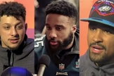 Estrelas do Super Bowl falaram sobre seu relacionamento com Jesus em coletiva de imprensa. (Foto: Reprodução/YouTube/Sportspectrum).
