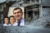 O pastor Hakan e sua esposa Pola, mortos no terremoto na Turquia; no destaque, o filho Yoel. (Foto: Reprodução/Calvary Chapel Magazine)