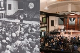 Há 50 anos, o campus da Asbury foi tomado pelo mover de Deus. (Foto: Reprodução/YouTube/Epworth League/Instagram/Allen Hood).