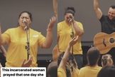 A mulher teve um encontro com Deus através de um ministério na prisão. (Foto: Reprodução/Instagram/God Behind Bars).