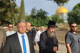 Ministro da Segurança Nacional, Itamar Ben-Gvir, em visita ao Monte do Templo, 21 de maio de 2023. Foto: Temple Mount Administration)