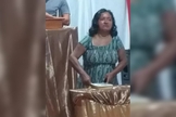Marinéia Santos, de 45 anos, está recomeçando a vida no centro de recuperação da igreja. (Foto: Arquivo pessoal).