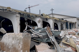 Destroços do prédio da Igreja Nova Vida, em Minsk. (Foto: Captura de tela/Instagram/New Life Church Minsk).