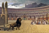 Pintura de Jean-Leon Gerome retrata cristãos martirizados nas arenas de Roma. (Creative Commons)