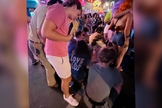 Jovens no local do evangelismo nos EUA. (Foto: Reprodução/Instagram/Giulia Mynssen)