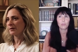 Jenn Nizza e Doreen Virtue. (Foto: Reprodução/YouTube/CBN News/Good Fight Ministries)