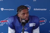 Damar Hamlin em coletiva de imprensa. (Foto: Reprodução/YouTube/Buffalo Bills)