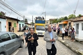 Os cristãos realizaram uma caminhada evangelística com trio elétrico em Franco Jatobá. (Foto: Instagram/SEMADEAL).