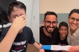 Luigi se emocionou ao ter seu pedido respondido por Deus. (Foto: Reprodução/Instagram/Renata Simões Leardini).