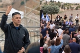 Téo Hayashi no Dia Global de Oração pela Paz de Jerusalém. (Foto: Instagram/Téo Hayashi/Instagram/Robert Stearns).