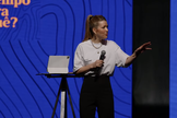 Junia Hayashi na Dunamis Conference. (Reprodução/YouTube/Dunamis Movement).