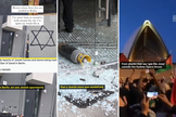 Imagens de antissemitismo e pedidos de violência contra judeus. (Captura de tela/YouTube/NowThis News)