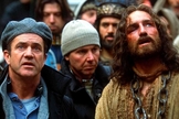 Mel Gibson e Jim Caviezel durante a gravação de “A Paixão de Cristo”. (Foto: Divulgação)