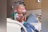 Alice luta contra a leucemia. (Foto: Instagram/Reprodução/Halynne Santos).