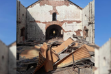 Igreja evangélica bombardeada pelas forças sudanesas. (Foto: CSW)