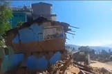 Cenas após terremoto no Nepal. (Captura de tela: YouTube/Record News)