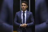 Nikolas Ferreira na tribuna da Câmara dos Deputados, em 5 de dezembro de 2023. (Captura de tela/Instagram/nikolasferreiradm)