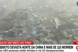 Cenas após o terremoto na China. (Captura de tela: YouTube CNN Brasil)