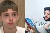 Pierry de 11 anos quer encontrar a Bíblia do pai. (Foto: Reprodução/YouTube/Balanço Geral).