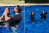 Tati Zaqui sendo batizada. (Foto: Reprodução/Instagram/Tati Zaqui)