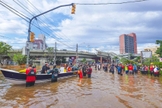 O Rio Guaíba invadiu Porto Alegre e parte da Região Metropolitana. (Foto: Divulgação/PMPA).