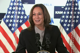 Kamala Harris discursa na sede eleitoral de Delaware. (Captura de tela/YouTube/Fox4Dallas)