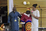 Yemisi Ogunleye recebeu homenagens da sua igreja. (Foto: Reprodução/YouTube/Christ Gospel City).