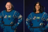 Retrato oficial de Barry Wilmore e Suni Williams da tripulação do Boeing Crew Flight Test (CFT). (Foto: NASA/Robert Markowitz)