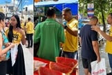 Cristãos da Assembleia de Deus Marcas do Evangelho estão pregando nas ruas de Cariacica. (Foto: AD Marcas do Evangelho).