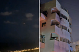 Um ataque com drone atingiu um lar de idosos em Herzliya, ao norte de Tel Aviv. (Captura de tela/X/Ariel Oseran)