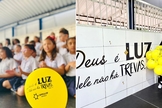 O culto na escola CEMACO. (Foto: Arquivo pessoal concedido ao Guiame)