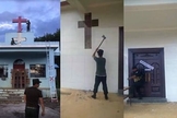 A polícia proibiu os templos de exibirem cruzes. (Foto: International Christian Concern).