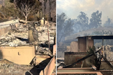 Casas destruídas pelo incêndio. (Foto: Emma Perkins/Colton Powell)