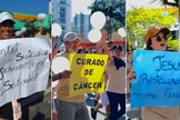 Os participantes da “Marcha da Conquista” testemunharam pelas ruas de São Leopoldo. (Foto: Instagram/Igreja Âncora).