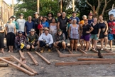 Voluntários e ribeirinhos em Nova Canaã. (Foto: Reprodução/Notícias Adventistas/Jair Bernardo)