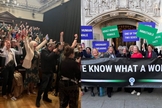 Ativistas dos direitos das mulheres comemoraram a decisão. (Foto: X/Ash Regan MSP/Facebook/forwomen.scot).