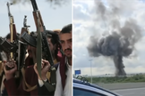Grupo rebelde Houthis e queda de míssil em Tel Aviv. (Captura de tela/YouTube/ABC News)