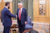 Trump e Ahmed al-Sharaa em Riade. (Foto: X/Ahmed al-Sharaa)