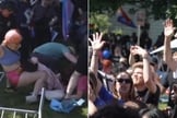 O evento “Mayday USA” enfrentou hostilidade. (Foto: Reprodução/Instagram/Ross Johnston).