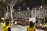O evangelismo de rua. (Foto: Reprodução/Instagram/Cristolândia)