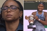 Coco Gauff e sua mãe. (Foto: Reprodução/YouTube/ESPN Brasil/Instagram/TNT Sports)