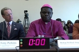 O bispo Wilfred Anagbe no Congresso dos EUA. (Foto: Reprodução/Africa Subcommittee/Fox News).