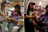 A jovem e a mulher no supermercado. (Foto: Reprodução/Instagram/Lifestyle Christianity)