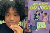 Vitoria Reis mostrou “livros hot” sendo vendidos para adolescentes na Bienal. (Foto: Reprodução/Instagram/Vitoria Reis).