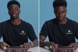 Bukayo Saka com sua Bíblia. (Foto: Reprodução/Instagram/Godspired)